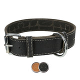 Trixie Halsband Hond Rustic Vetleer Heartbeat Zwart