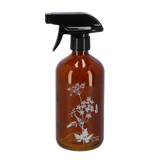 Stylish Water Sprayer 'Wild Flower' - Brown Glass - 21 Cm