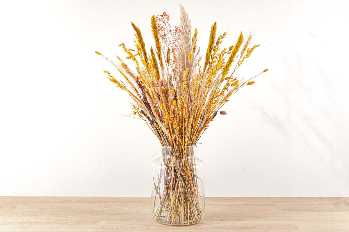Dried Flowers - Yellow Xl - Dried Bouquet - 70Cm