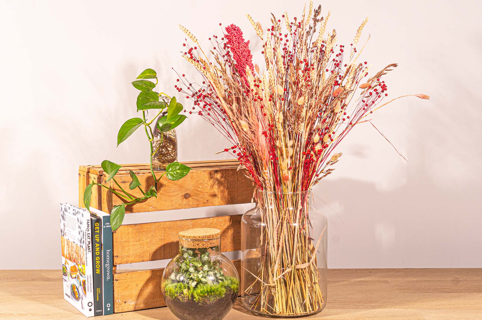 Dried Flowers - Pink Xl - Dried Bouquet - 70Cm