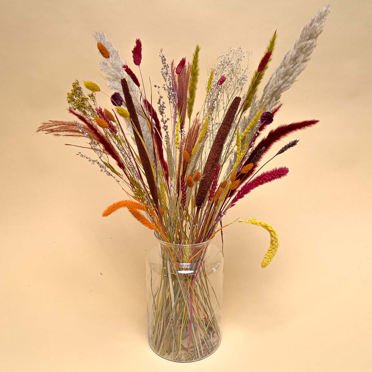 Bouquet Of Dried Flowers - Natural Red
