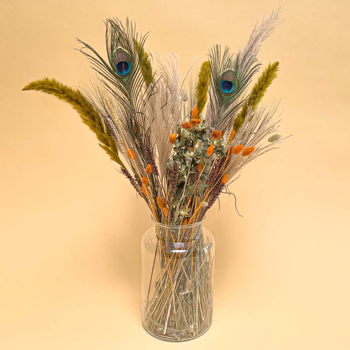 Bouquet Of Dried Flowers - Orange Field