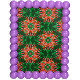Beaded Photo Frame Polyresin – Purple