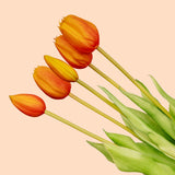 Tulip Bouquet – 5 Pieces – Various Colours – ‘Real Touch’ Artificial Tulips – 42 Cm