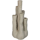 Coral Flower Holder – Ecru – Multi-Spout Vase
