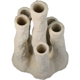 Coral Flower Holder – Ecru – Multi-Spout Vase