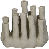 Flower Holder Xl - Coral - Ecru - Multi-Spout Vase