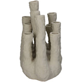 Flower Holder Xl - Coral - Ecru - Multi-Spout Vase