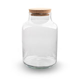 Terrarium Bottle 'Milky' With Led-Lighting - Closed Terrarium Ø 21 Cm ↑ 30 Cm