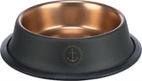 Trixie Be Nordic Voer / Waterbak Rvs / Rubber Zwart / Brons